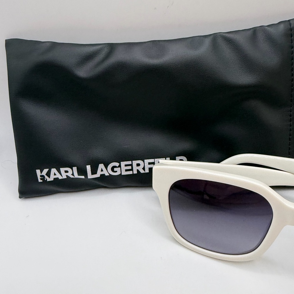 Karl Lagerfeld Cream Sunglasses with Black Case - Picture 3 of 9